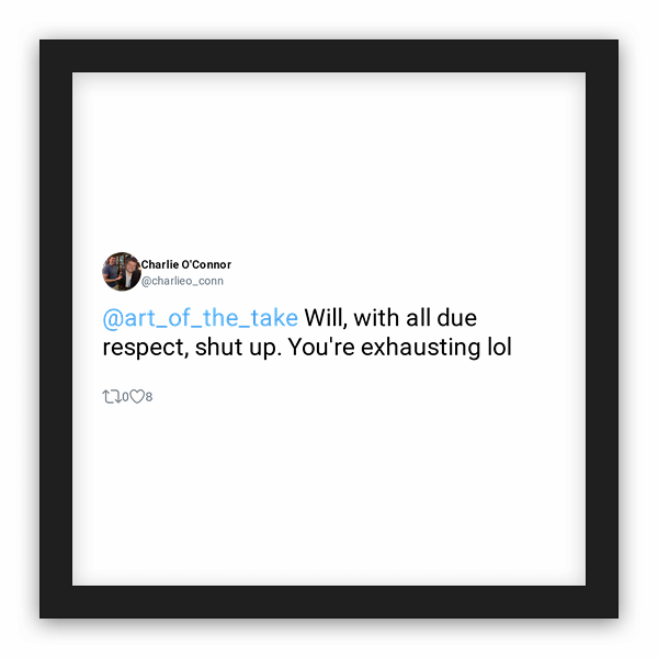 Charlie O'Connor frame preview