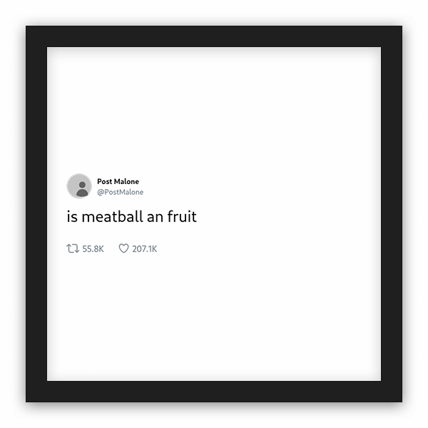Post Malone frame preview
