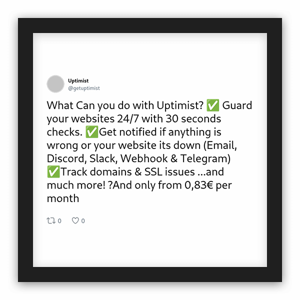 Uptimist frame preview Uptimist frame preview