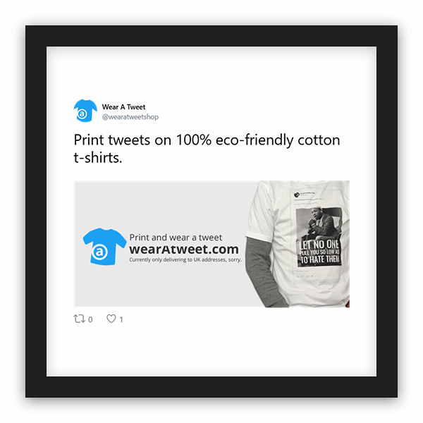 Wear A Tweet frame preview