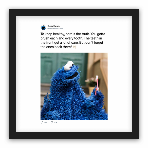 Cookie Monster frame preview